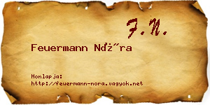 Feuermann Nóra névjegykártya